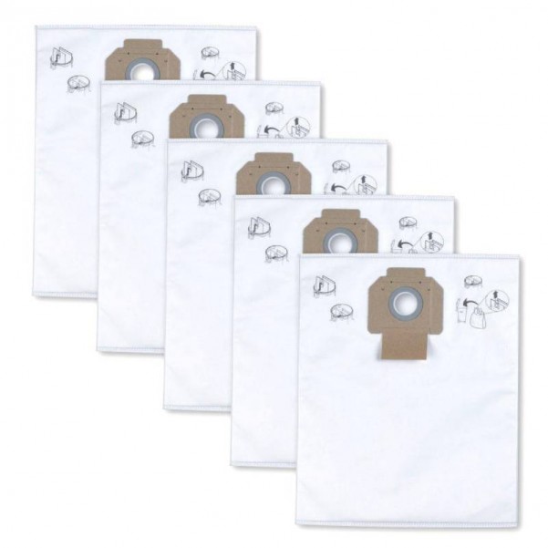 Milwaukee 4932352307 - 5-Pack Replacement Fleece 30L Vacuum Filter Bags to suit AS300ELCP Vacuum Accessories